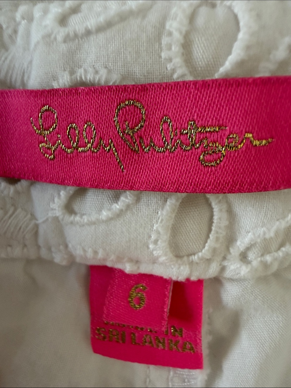 Lilly Pulitzer White Eyelet High-Waist Shorts - Picture 2 of 5